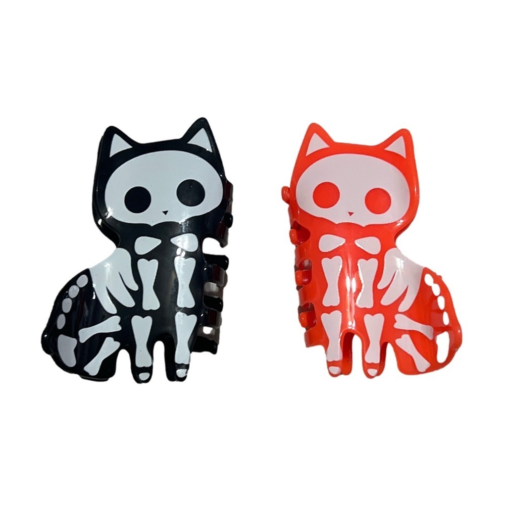 Boutique hair clips skeletons cats choose one